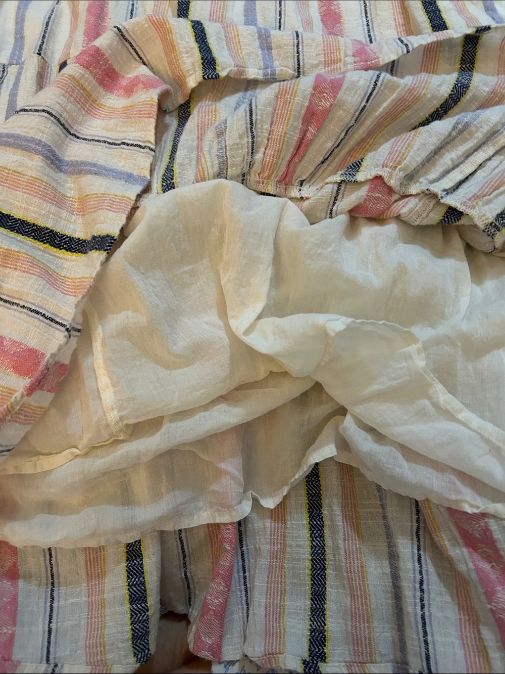 Anthropologie Georgina Tiered striped cotton dress with Penn tech detail XL - Picture 9 of 11